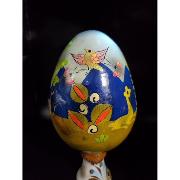 GLOWS* Tonala Mexico papier-mâché egg by‎ Mateo Ser-Mel - Picture 4 of 10